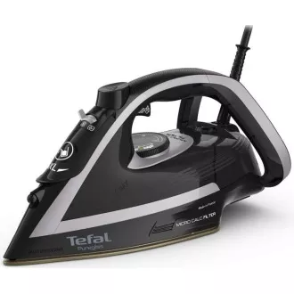 Żelazko parowe Tefal FV8062E0 Puregliss, 3000 W, zapobieganie kapaniu, automatyczne wyłączanie, zraszanie, srebrny/czarny Żelazko parowe Tefal FV8062E0 Puregliss, 3000 W, zapobieganie kapaniu, automatyczne wyłączanie, zraszanie, srebrny/czarny