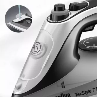 Żelazko parowe Braun SI7149WB TexStyle 7 Pro, 2900 W, AntiDrip, automatyczne wyłączanie, zraszanie, czarny / biały Żelazko parowe Braun SI7149WB TexStyle 7 Pro, 2900 W, AntiDrip, automatyczne wyłączanie, zraszanie, czarny / biały