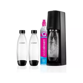 Ekspres do napojów SodaStream Terra Black, mechaniczny, 2x 1l butelka SodaStream Fuse, butla CO2, czarny Ekspres do napojów SodaStream Terra Black, mechaniczny, 2x 1l butelka SodaStream Fuse, butla CO2, czarny