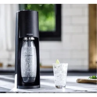 Ekspres do napojów SodaStream Terra Black, mechaniczny, 2x 1l butelka SodaStream Fuse, butla CO2, czarny - Używany Ekspres do napojów SodaStream Terra Black, mechaniczny, 2x 1l butelka SodaStream Fuse, butla CO2, czarny - Używany