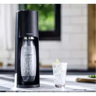 Ekspres do napojów SodaStream Terra Black, mechaniczny, 2x 1l butelka SodaStream Fuse, butla CO2, czarny Ekspres do napojów SodaStream Terra Black, mechaniczny, 2x 1l butelka SodaStream Fuse, butla CO2, czarny