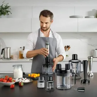 Blender kielichowy Braun MultiQuick 9 MQ9135XI, 1200 W, ActiveBlade, płynna regulacja prędkości, SmartSpeed - Rozpakowany Blender kielichowy Braun MultiQuick 9 MQ9135XI, 1200 W, ActiveBlade, płynna regulacja prędkości, SmartSpeed - Rozpakowany