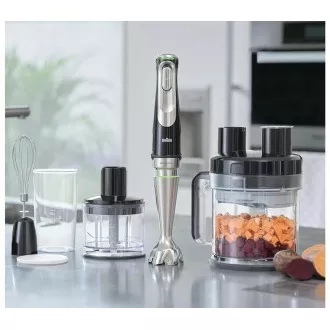 Braun MQ9195XLI blender kielichowy, 1200 W, ActiveBlade, płynna regulacja prędkości, SmartSpeed, bogate akcesoria