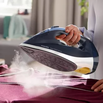 Żelazko parowe Philips 7000 Series DST7030/20, 2800 W, Calc-Clean, blokada kapania, ciemnoniebieskie