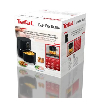 Frytownica na gorące powietrze Tefal Ultra Fry EY1118, 4,2 l, 80-200°C, czarna