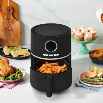 Frytownica na gorące powietrze Tefal Ultra Fry EY1118, 4,2 l, 80-200°C, czarna