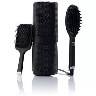 GHD Glide Hot Air Brush, technologia jonowa, zestaw upominkowy, kolekcja Iced Luxe, czarny