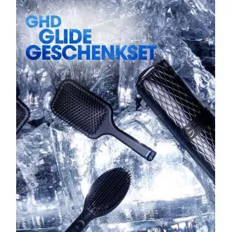 GHD Glide Hot Air Brush, technologia jonowa, zestaw upominkowy, kolekcja Iced Luxe, czarny
