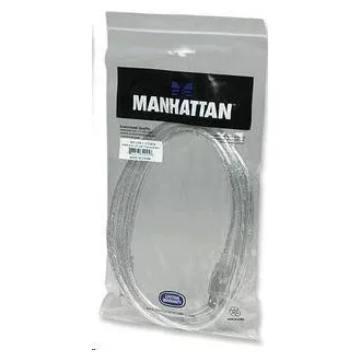 Kabel MANHATTAN USB 2.0 A-B 3 m (srebrny)