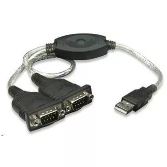 Konwerter MANHATTAN z USB na 2x port szeregowy (USB AM/DB9M(2), RS232) Konwerter MANHATTAN z USB na 2x port szeregowy (USB AM/DB9M(2), RS232)