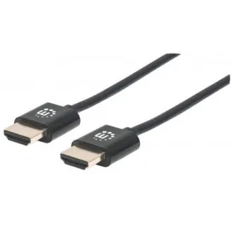 MANHATTAN Ultracienki, szybki kabel HDMI z Ethernet, HEC, ARC, 3D, 4K, HDMI męski-męski, ekranowany, czarny, 0, 5m MANHATTAN Ultracienki, szybki kabel HDMI z Ethernet, HEC, ARC, 3D, 4K, HDMI męski-męski, ekranowany, czarny, 0, 5m