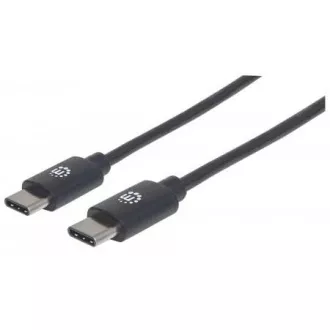 Kabel MANHATTAN Hi-Speed USB-C, męski Type-C do męskiego Type-C, 3 m, czarny