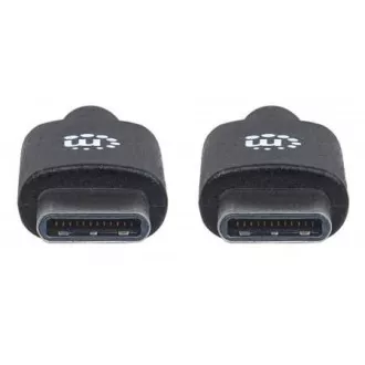 Kabel MANHATTAN Hi-Speed USB-C, męski Type-C do męskiego Type-C, 3 m, czarny