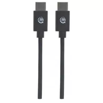 Kabel MANHATTAN Hi-Speed USB-C, męski Type-C do męskiego Type-C, 3 m, czarny