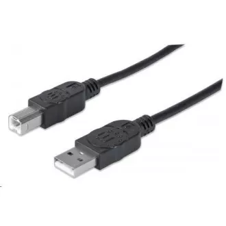 MANHATTAN Hi-Speed USB Device Cable, Type-A Male to Type-B Male, 0, 5m, czarny MANHATTAN Hi-Speed USB Device Cable, Type-A Male to Type-B Male, 0, 5m, czarny