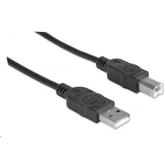 MANHATTAN Hi-Speed USB Device Cable, Type-A Male to Type-B Male, 0, 5m, czarny MANHATTAN Hi-Speed USB Device Cable, Type-A Male to Type-B Male, 0, 5m, czarny
