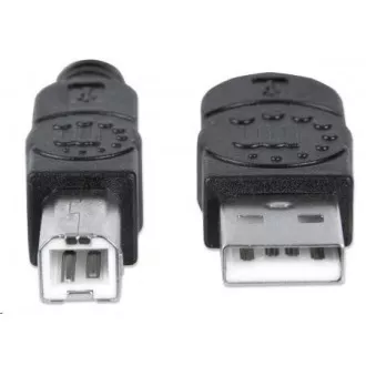 MANHATTAN Hi-Speed USB Device Cable, Type-A Male to Type-B Male, 0, 5m, czarny MANHATTAN Hi-Speed USB Device Cable, Type-A Male to Type-B Male, 0, 5m, czarny