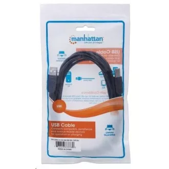 MANHATTAN Hi-Speed USB Device Cable, Type-A Male to Type-B Male, 0, 5m, czarny MANHATTAN Hi-Speed USB Device Cable, Type-A Male to Type-B Male, 0, 5m, czarny