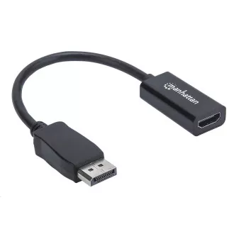 Adapter MANHATTAN, DisplayPort, DP-męski/HDMI-żeński, czarny