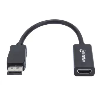 Adapter MANHATTAN, DisplayPort, DP-męski/HDMI-żeński, czarny