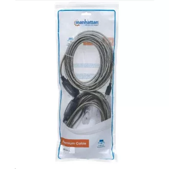 Kabel MANHATTAN USB-A do USB-B, 15 m, czarny