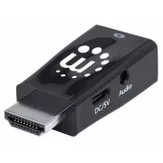 Przejściówka Manhattan HDMI na VGA, konwerter Micro, męski HDMI na żeński VGA, audio, czarny