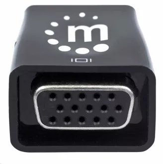 Przejściówka Manhattan HDMI na VGA, konwerter Micro, męski HDMI na żeński VGA, audio, czarny