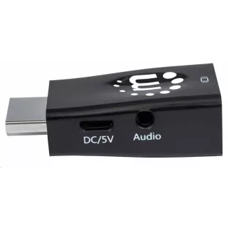 Przejściówka Manhattan HDMI na VGA, konwerter Micro, męski HDMI na żeński VGA, audio, czarny