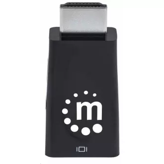 Przejściówka Manhattan HDMI na VGA, konwerter Micro, męski HDMI na żeński VGA, audio, czarny