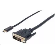 Kabel Manhattan USB-C do DVI, 2 m, czarny