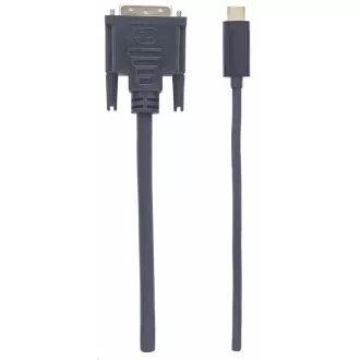 Kabel Manhattan USB-C do DVI, 2 m, czarny Kabel Manhattan USB-C do DVI, 2 m, czarny