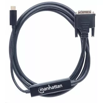 Kabel Manhattan USB-C do DVI, 2 m, czarny Kabel Manhattan USB-C do DVI, 2 m, czarny
