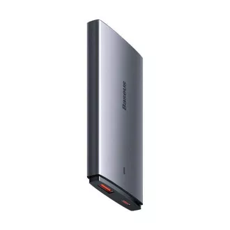 Baseus GAN5 Pro Ultracienki adapter USB-C   USB-A 65W do szybkiego ładowania, szary