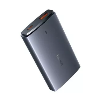 Baseus GAN5 Pro Ultracienki adapter USB-C   USB-A 65W do szybkiego ładowania, szary