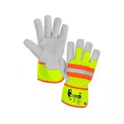Rękawiczki HIVI, kombinowane, żółto-pomarańczowe, rozmiar 10,5