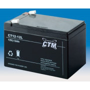 Akumulator - CTM CT 12-12L (12V/12Ah - Faston 250), żywotność 5 lat