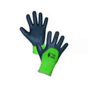 Rękawiczki zimowe powlekane ROXY DOUBLE WINTER, czarno-zielone, rozmiar 10