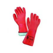 Rękawiczki ZARO WINTER, zimowe, maczane w PVC, pomarańczowe, rozmiar 11