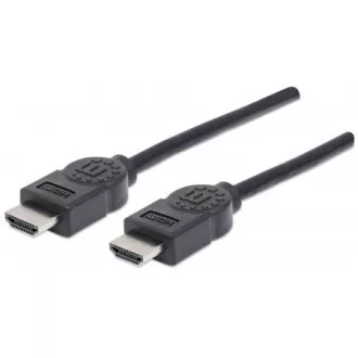 Kabel MANHATTAN High Speed HDMI 4K, 3D, męsko-męski, ekranowany, czarny, 1, 8 m Kabel MANHATTAN High Speed HDMI 4K, 3D, męsko-męski, ekranowany, czarny, 1, 8 m