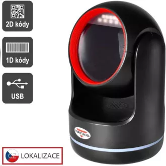 Czytnik CCD 2D Virtuos HT-861A, stacjonarny, USB, czarny Czytnik CCD 2D Virtuos HT-861A, stacjonarny, USB, czarny