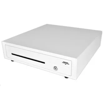 Szuflada kasowa Virtuos C420D - z kablem, metalowe uchwyty, 9-24V, biała
