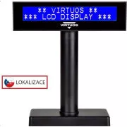 Wyświetlacz klienta LCD Virtuos FL-2026MB 2x20, USB, czarny