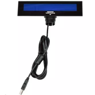 Wyświetlacz klienta LCD Virtuos FL-2026MB 2x20, USB, czarny