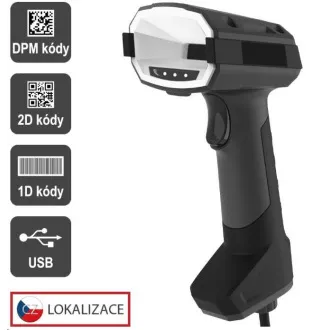Czytnik przemysłowy Virtuos CCD 2D DPM HT-880DPM, USB, ciemnoszary Czytnik przemysłowy Virtuos CCD 2D DPM HT-880DPM, USB, ciemnoszary