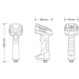 Czytnik przemysłowy Virtuos CCD 2D DPM HT-880DPM, USB, ciemnoszary Czytnik przemysłowy Virtuos CCD 2D DPM HT-880DPM, USB, ciemnoszary