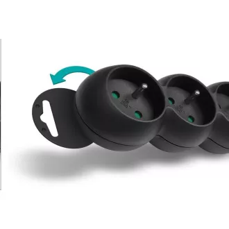 Przedłużacz CONNECT IT 230 V, 6 gniazd, 5 m, z wyłącznikiem (czarny)