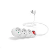 Przedłużacz CONNECT IT 230 V, 3 gniazda, 1, 5 m, z wyłącznikiem (biały)
