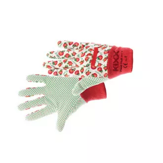 Rękawiczki FRESH FRUIT z PVC ter czerwone 8