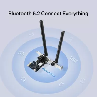 Karta MERCUSYS MA86XE WiFi6E PCIe (AXE5400, 2, 4GHz/5GHz/6GHz, Bluetooth5.3) Karta MERCUSYS MA86XE WiFi6E PCIe (AXE5400, 2, 4GHz/5GHz/6GHz, Bluetooth5.3)