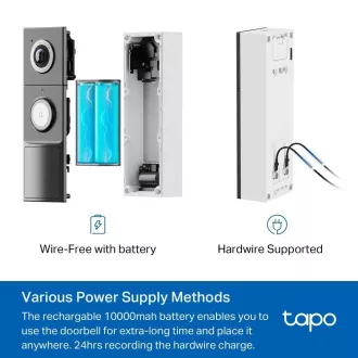 Inteligentny wideodomofon TP-Link Tapo D235 (5 MP, 2K, WiFi, IR 10 m, microSD)